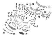 Mercedes Radiator Support Access Cover - Genuine Mercedes 2128851024