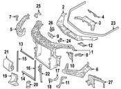 Mercedes Radiator Support Access Cover - Genuine Mercedes 1666200731