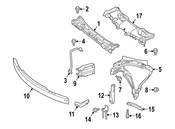 Mercedes Radiator Support Access Cover - Genuine Mercedes 2045000355