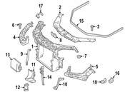 Mercedes Radiator Support Access Cover Bolt - Genuine Mercedes 0109906804