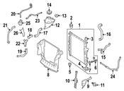 Mercedes Radiator Support Air Deflector - Genuine Mercedes 1645001916