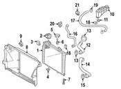 Mercedes Radiator Support Air Deflector - Genuine Mercedes 2105052130