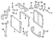 Mercedes Radiator Support Baffle - Genuine Mercedes 2135051000