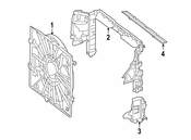 Mercedes Radiator Support Baffle - Genuine Mercedes 2225005400