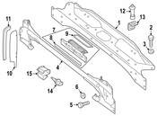Mercedes Radiator Support Baffle - Genuine Mercedes 4635050100