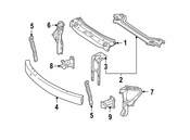 Mercedes Radiator Support Panel Brace - Genuine Mercedes 1646262114