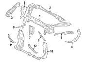 Mercedes Radiator Support Panel Reinforcement - Genuine Mercedes 2306280107