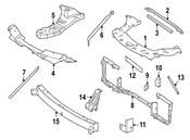 Mercedes Radiator Support Panel Reinforcement - Genuine Mercedes 1906206600
