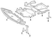 Mercedes Radiator Support Splash Shield - Genuine Mercedes 2045243430