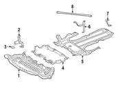 Mercedes Radiator Support Splash Shield - Genuine Mercedes 2055200700