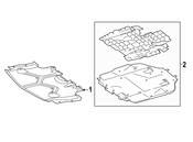 Mercedes Radiator Support Splash Shield - Genuine Mercedes 2515200022