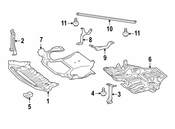 Mercedes Radiator Support Splash Shield - Genuine Mercedes 2125204523