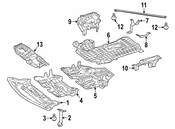 Mercedes Radiator Support Splash Shield - Genuine Mercedes 2125205423