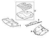 Mercedes Radiator Support Splash Shield - Genuine Mercedes 2515200122