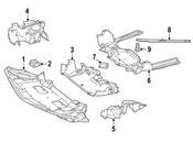 Mercedes Radiator Support Splash Shield - Genuine Mercedes 172520030064