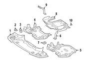 Mercedes Radiator Support Splash Shield - Genuine Mercedes 219524013064