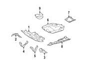 Mercedes Radiator Support Splash Shield Bracket - Genuine Mercedes 1646190138