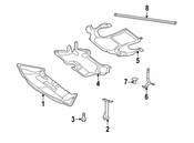 Mercedes Radiator Support Splash Shield Bracket - Genuine Mercedes 2045240440