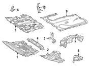 Mercedes Radiator Support Splash Shield Bracket - Genuine Mercedes 2235240301
