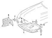 Mercedes Radiator Support Splash Shield - Genuine Mercedes 1705240930