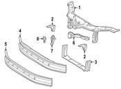 Mercedes Radiator Support Tie Bar - Genuine Mercedes 1706200572