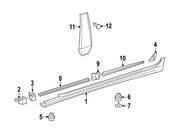 Mercedes Rocker Panel Molding Bracket - Genuine Mercedes 2186980514