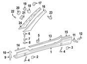 Mercedes Rocker Panel Molding Cap - Genuine Mercedes 23069837309999