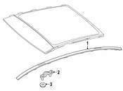 Mercedes Roof Drip Molding - Genuine Mercedes 177690380164