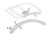 Mercedes Roof Drip Molding Clip - Genuine Mercedes 2096900018