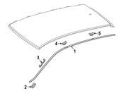 Mercedes Roof Drip Molding Clip - Genuine Mercedes 2469910098