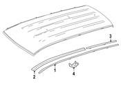 Mercedes Roof Molding - Genuine Mercedes 2046906882