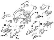 Mercedes Steering Column Cover - Genuine Mercedes 1904620095