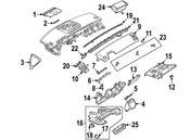 Mercedes Steering Column Cover - Genuine Mercedes 22368029027Q77
