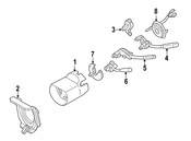 Mercedes Steering Column Cover - Genuine Mercedes 22046002959B51