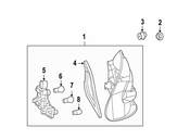Mercedes Tail Lamp Socket - Genuine Mercedes 209820087764
