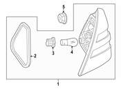 Mercedes Tail Light Assembly - Genuine Mercedes 170820186464