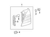 Mercedes Tail Light Grommet - Genuine Mercedes 1638260027