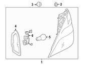 Mercedes Tail Light Harness - Genuine Mercedes 1668201213