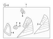 Mercedes Tail Light Lens - Genuine Mercedes 2208202066