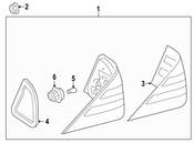 Mercedes Tail Light Lens - Genuine Mercedes 2158200766