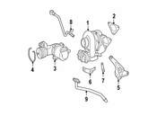 Mercedes Turbocharger Bracket - Genuine Mercedes 6130980139