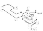 Mercedes Battery Cable - Genuine Mercedes 222540782864
