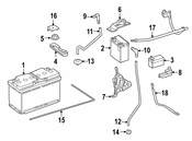 Mercedes Battery Hold Down Bracket - Genuine Mercedes 1665454547