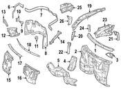 Mercedes Battery Tray Brace - Genuine Mercedes 2126280041