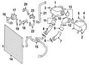 Mercedes Engine Coolant Hose - Genuine Mercedes 2225013691