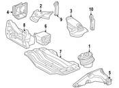 Mercedes Engine Mount Heat Shield - Genuine Mercedes 2202410634