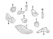 Mercedes Engine Mount Heat Shield - Genuine Mercedes 2202400045