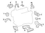 Mercedes Engine Mount Heat Shield - Genuine Mercedes 2312410434