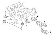 Mercedes Engine Mount Support Bracket - Genuine Mercedes 1192234304