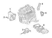 Mercedes Engine Mount Support Bracket - Genuine Mercedes 6542236800